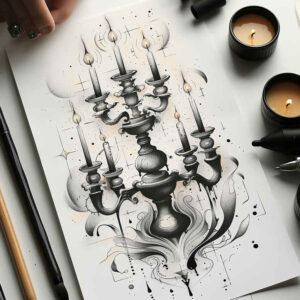 Świece - Free tattoo design ideas ai genereted - inkby.ai