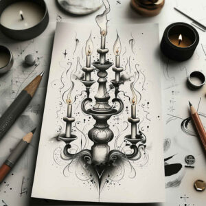 Świece - Free tattoo design ideas ai genereted - inkby.ai