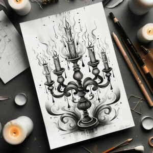 Świece - Free tattoo design ideas ai genereted - inkby.ai