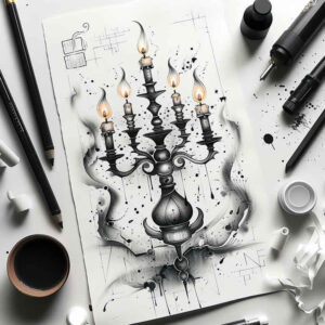 Świece - Free tattoo design ideas ai genereted - inkby.ai