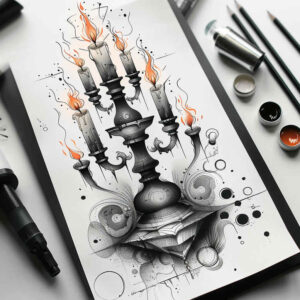 Świece - Free tattoo design ideas ai genereted - inkby.ai