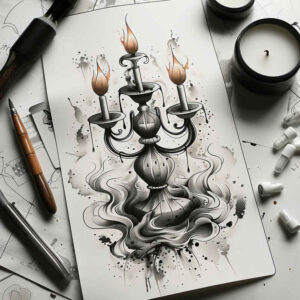 Świece - Free tattoo design ideas ai genereted - inkby.ai
