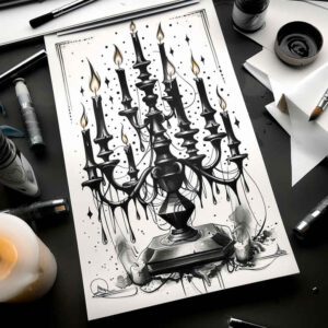 Świece - Free tattoo design ideas ai genereted - inkby.ai