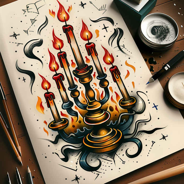 Świece - Free tattoo design ideas ai genereted - inkby.ai