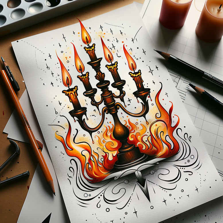 Świece - Free tattoo design ideas ai genereted - inkby.ai