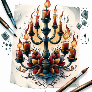 Świece - Free tattoo design ideas ai genereted - inkby.ai