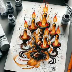 Świece - Free tattoo design ideas ai genereted - inkby.ai