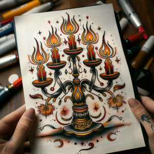 Świece - Free tattoo design ideas ai genereted - inkby.ai