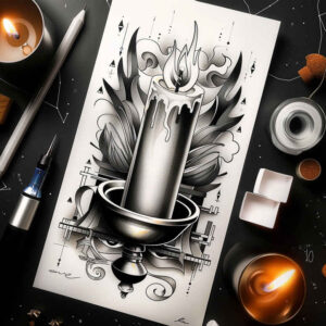Świece - Free tattoo design ideas ai genereted - inkby.ai
