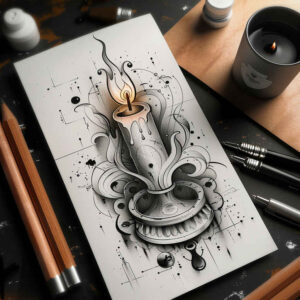 Świece - Free tattoo design ideas ai genereted - inkby.ai