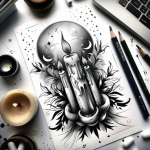 Świece - Free tattoo design ideas ai genereted - inkby.ai