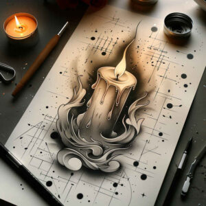 Świece - Free tattoo design ideas ai genereted - inkby.ai
