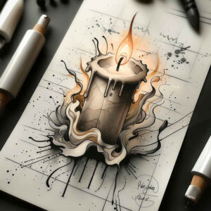 Świece - Free tattoo design ideas ai genereted - inkby.ai