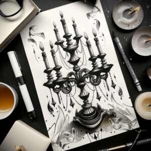 Świece - Free tattoo design ideas ai genereted - inkby.ai