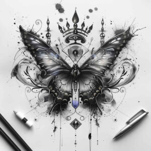 Motyle ćmy ważki - Free tattoo design ideas ai genereted - inkby.ai