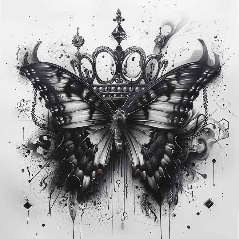 Motyle ćmy ważki - Free tattoo design ideas ai genereted - inkby.ai