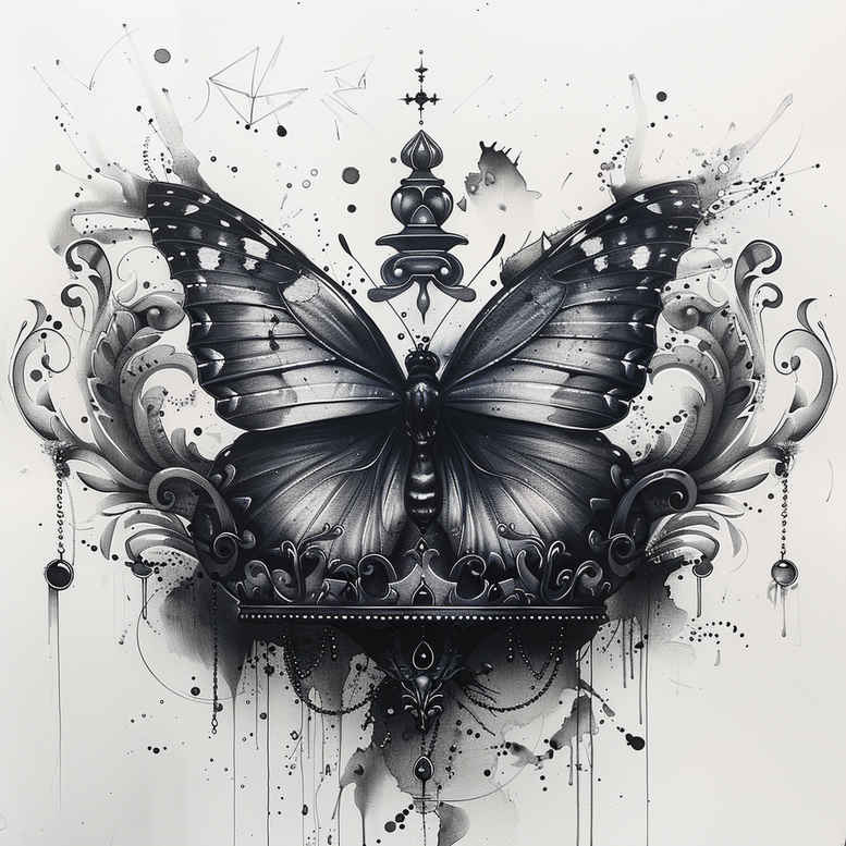Motyle ćmy ważki - Free tattoo design ideas ai genereted - inkby.ai