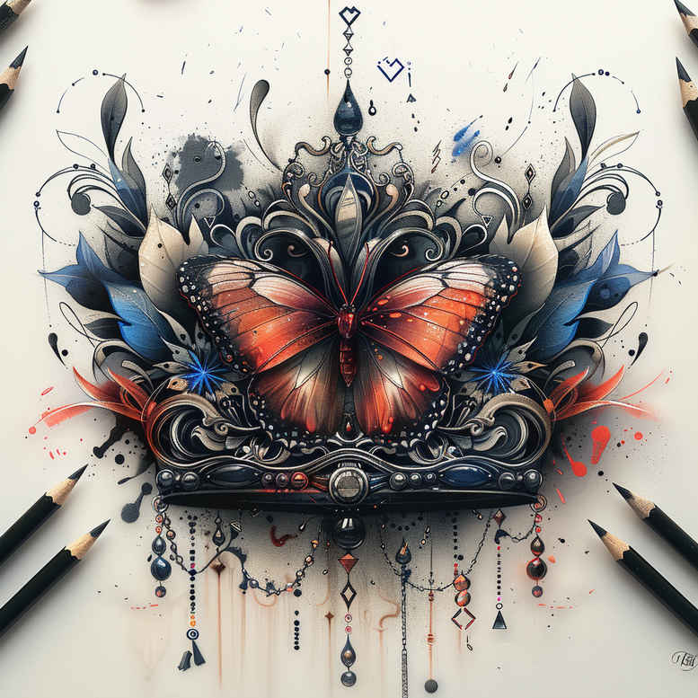 Motyle ćmy ważki - Free tattoo design ideas ai genereted - inkby.ai