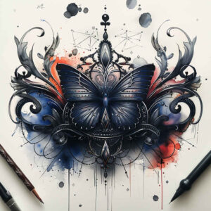 Motyle ćmy ważki - Free tattoo design ideas ai genereted - inkby.ai