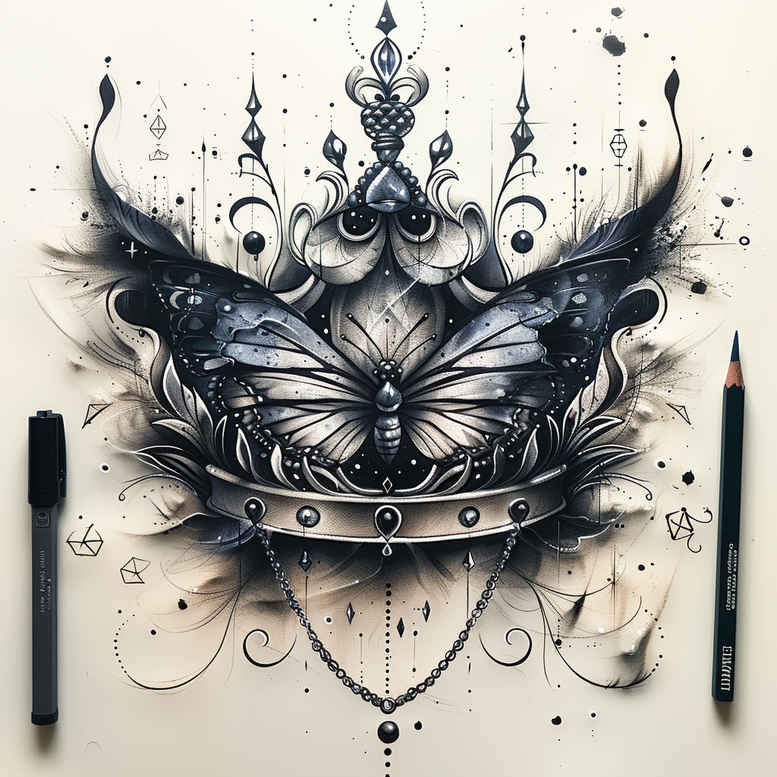 Motyle ćmy ważki - Free tattoo design ideas ai genereted - inkby.ai