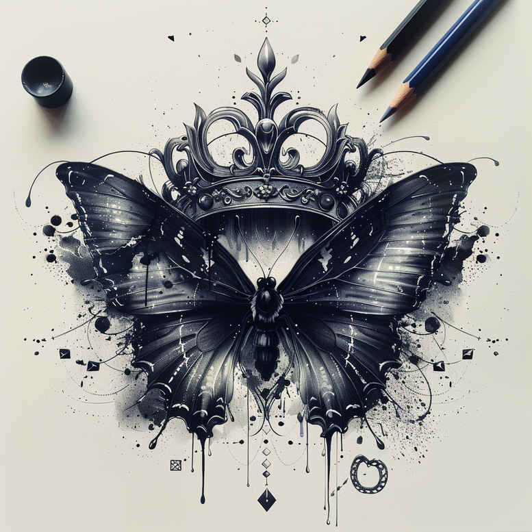 Motyle ćmy ważki - Free tattoo design ideas ai genereted - inkby.ai