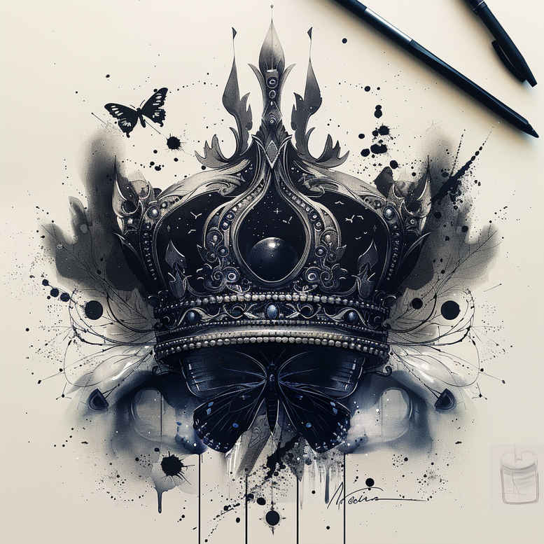 Motyle ćmy ważki - Free tattoo design ideas ai genereted - inkby.ai