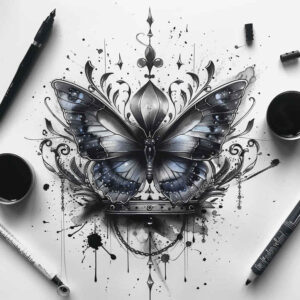 Motyle ćmy ważki - Free tattoo design ideas ai genereted - inkby.ai