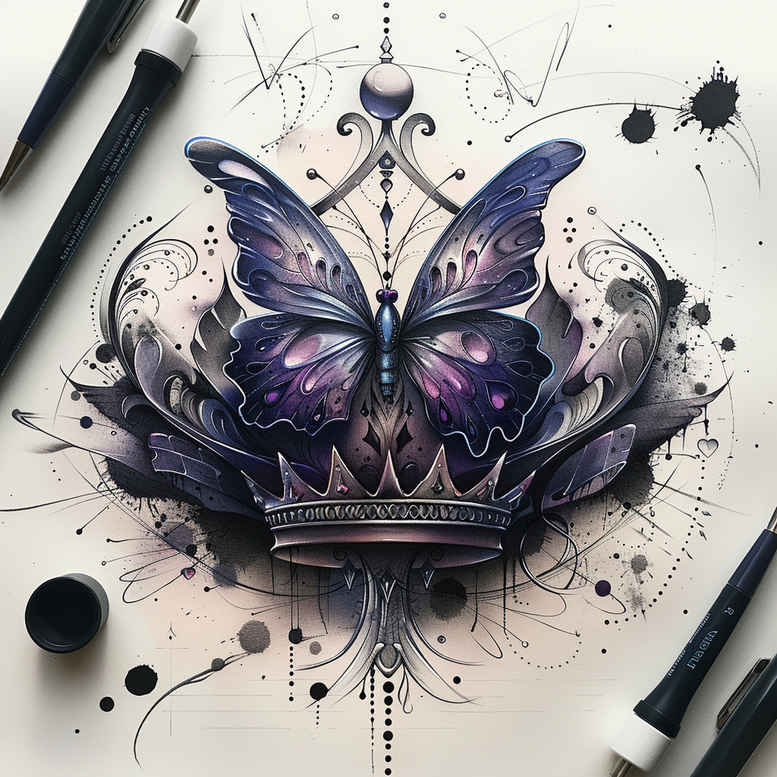 Motyle ćmy ważki - Free tattoo design ideas ai genereted - inkby.ai