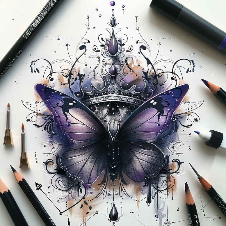 Motyle ćmy ważki - Free tattoo design ideas ai genereted - inkby.ai