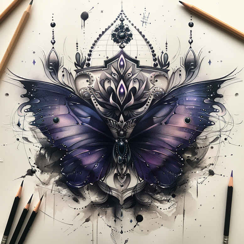Motyle ćmy ważki - Free tattoo design ideas ai genereted - inkby.ai