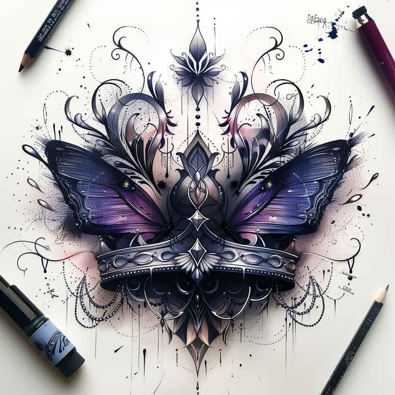 Motyle ćmy ważki - Free tattoo design ideas ai genereted - inkby.ai
