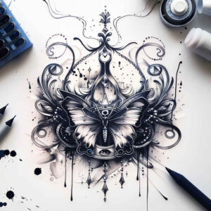 Motyle ćmy ważki - Free tattoo design ideas ai genereted - inkby.ai