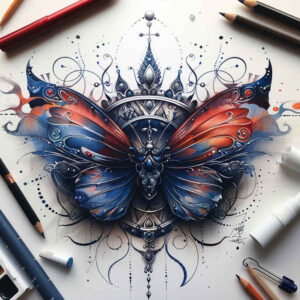 Motyle ćmy ważki - Free tattoo design ideas ai genereted - inkby.ai