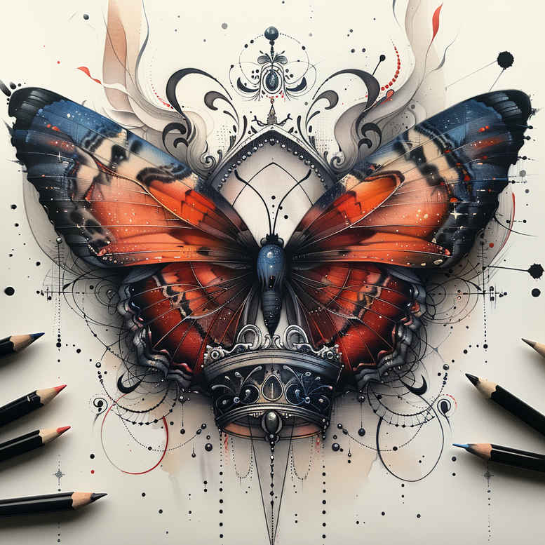 Motyle ćmy ważki - Free tattoo design ideas ai genereted - inkby.ai