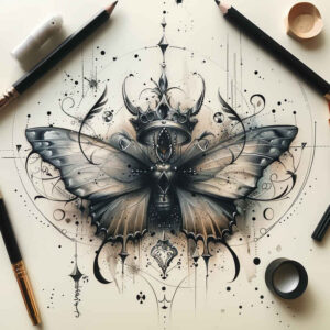 Motyle ćmy ważki - Free tattoo design ideas ai genereted - inkby.ai