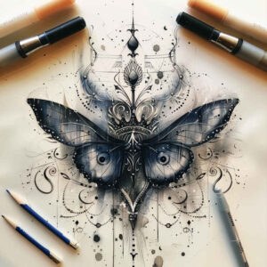 Motyle ćmy ważki - Free tattoo design ideas ai genereted - inkby.ai
