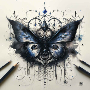Motyle ćmy ważki - Free tattoo design ideas ai genereted - inkby.ai