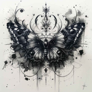 Motyle ćmy ważki - Free tattoo design ideas ai genereted - inkby.ai