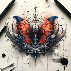 Motyle ćmy ważki - Free tattoo design ideas ai genereted - inkby.ai