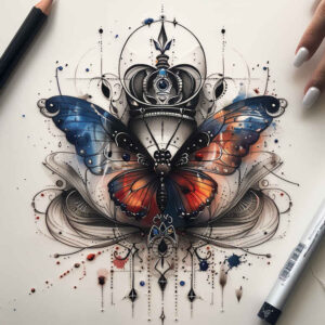 Motyle ćmy ważki - Free tattoo design ideas ai genereted - inkby.ai