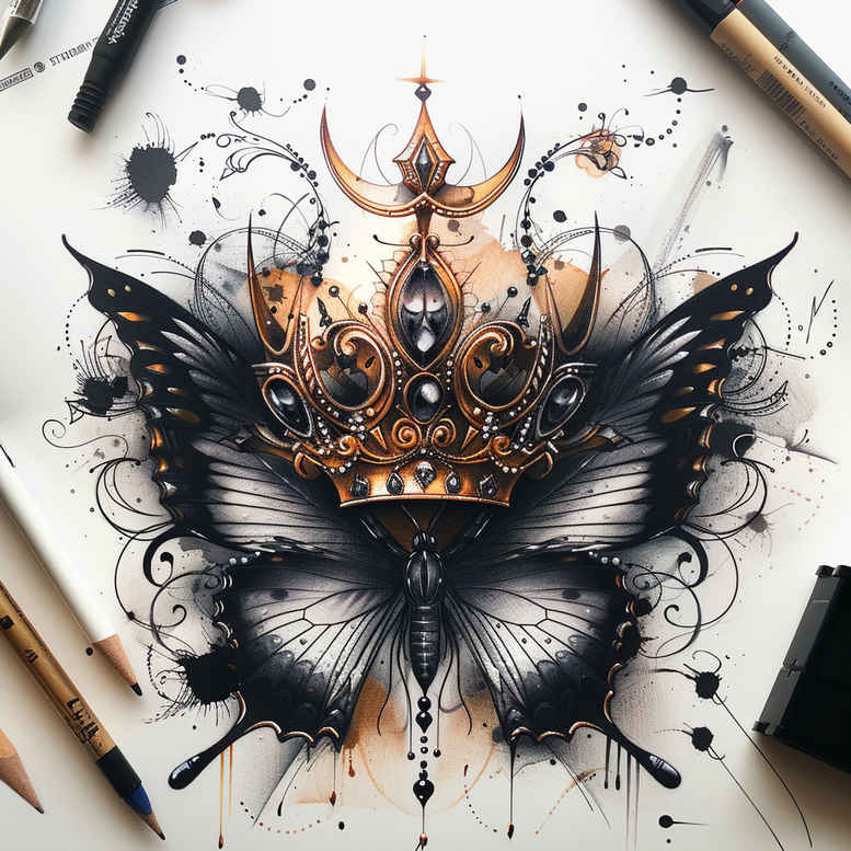 Motyle ćmy ważki - Free tattoo design ideas ai genereted - inkby.ai