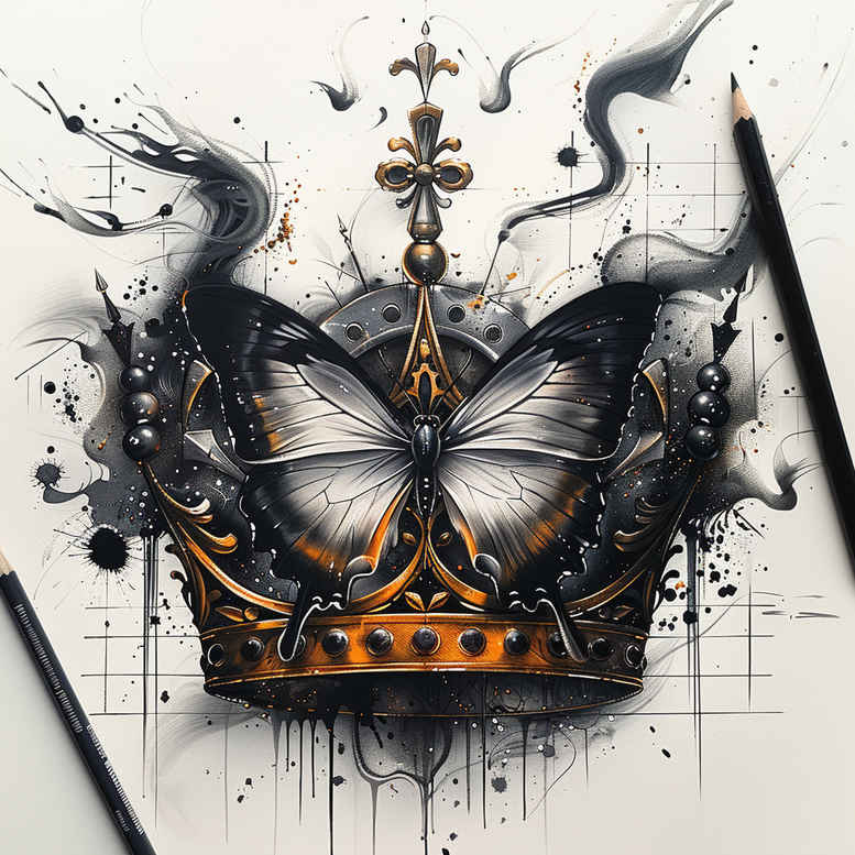 Motyle ćmy ważki - Free tattoo design ideas ai genereted - inkby.ai