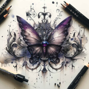 Motyle ćmy ważki - Free tattoo design ideas ai genereted - inkby.ai