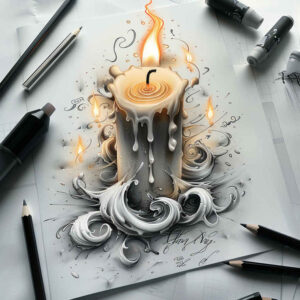 Świece - Free tattoo design ideas ai genereted - inkby.ai