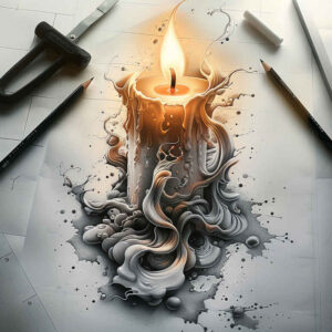 Świece - Free tattoo design ideas ai genereted - inkby.ai
