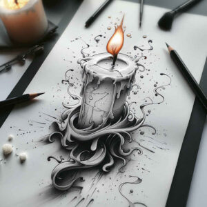 Świece - Free tattoo design ideas ai genereted - inkby.ai