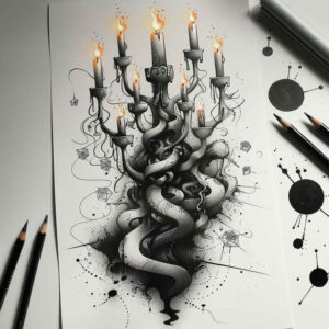 Świece - Free tattoo design ideas ai genereted - inkby.ai