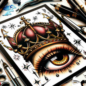 Korony i diamenty - Free tattoo design ideas ai genereted - inkby.ai