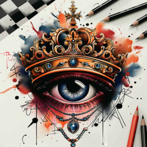 Korony i diamenty - Free tattoo design ideas ai genereted - inkby.ai