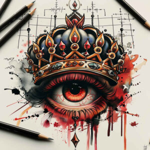 Korony i diamenty - Free tattoo design ideas ai genereted - inkby.ai